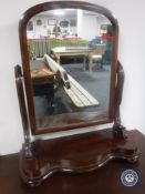 A Victorian mahogany toilet mirror