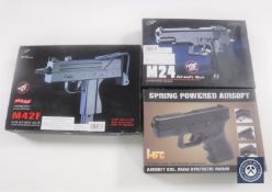 Three boxed spring powered BB guns (3)