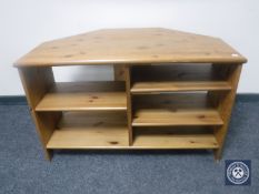 A pine entertainment stand