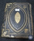 A Victorian brass mounted bible