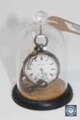 A silver pocket watch by Fattorini and Sons, Bradford,