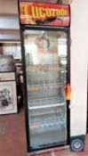 A commercial Lucozade fridge