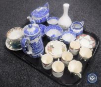 A tray of Copeland Spode Italian porcelain, Royal Albert Regal Series cup and saucer,
