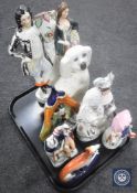 A collection of Victorian Staffordshire figures (losses)