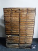 A rustic multi drawer chest