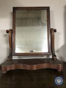 A Victorian mahogany toilet mirror