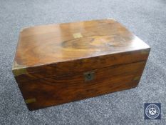 A Victorian walnut writing box