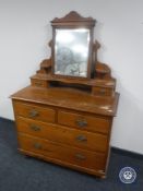 An Edwardian pine dressing chest