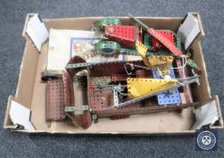 A box of vintage Meccano