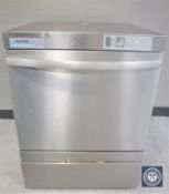 A stainless steel Winterhalter GS302 commercial glass washer