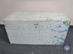 A painted blanket box