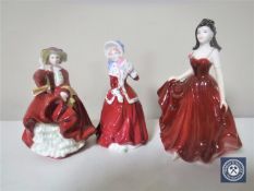 Two miniature Royal Doulton figures; HN 3212 Christmas Morn,