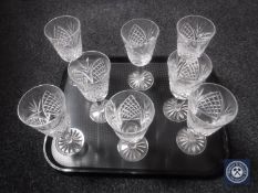 A set of eight Tipperary lead crystal wine glasses