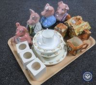 A tray of four Natwest pigs,