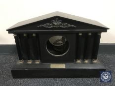 A Victorian slate clock case