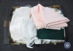 A box of assorted linen