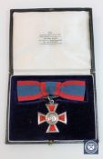 A Royal Red Cross, George V, 1st class, in original Garrards box.
