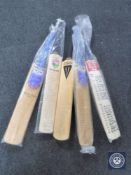 ** Lot withdrawn from auction ** Five cricket bats with various signatures