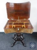 A 19th century mahogany work table,