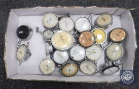 A collection of twenty vintage metal engineers gauges