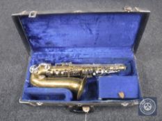 A part cased Alexandre saxophone