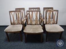 A set of six 20th century teak G-Plan dining chairs
