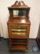 A Victorian mahogany music cabinet,
