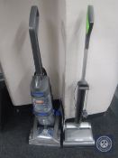 A Vax Dual Power pet vacuum cleaner and a G Tech Air Ram cordless vacuum cleaner
