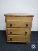 A pine commode chest