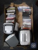 A box of micro hifi system and a small quantity of CD's