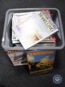 A box of Hornby Railway catalogues
