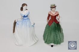 Two Royal Doulton figures - Charlotte and Holly.