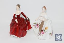 Two Royal Doulton figures - Marilyn and Fragrance.