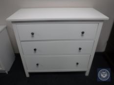 An Ikea three drawer chest