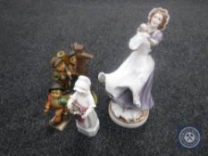 A Royal Worcester figure - The Ironing Maid,