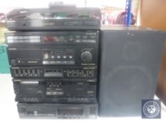A Pioneer hi/fi system with remote and speakers