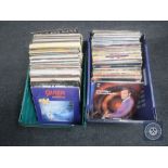 Two crates of vinyl albums - Pop and Rock, Queen, David Bowie, Free,