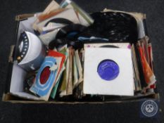 A box of singles including The Beatles, Pretty Things,