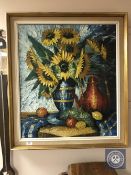 A gilt framed oil on canvas,