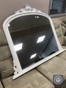 A painted Victorian style overmantel mirror