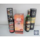 Three bottles of whisky to include Isle of Jura Pure Malt 75cl boxed,