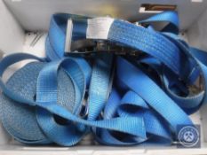 A crate of ratchet straps