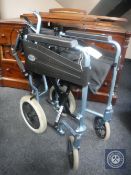 A folding wheel chair