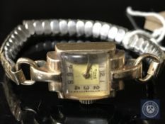 A 9ct gold Rone wristwatch on bracelet strap