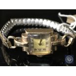 A 9ct gold Rone wristwatch on bracelet strap