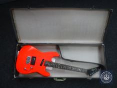 A 20th century Chanvette electric guitar in case