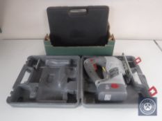 Lot withdrawn from sale - A box of performance cordless jigsaw,