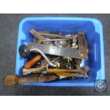 A box of vintage and later wood working tools