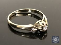 A 9ct gold diamond solitaire ring, size M1/2 CONDITION REPORT: 1.