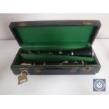 A cased clarinet